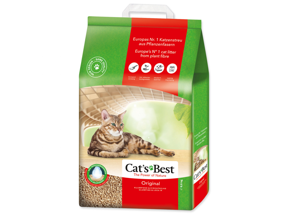 Cats Best Original podestýlka 20 l/9 kg z kategorie Chovatelské potřeby a krmiva pro kočky > Toalety, steliva pro kočky > Steliva kočkolity pro kočky