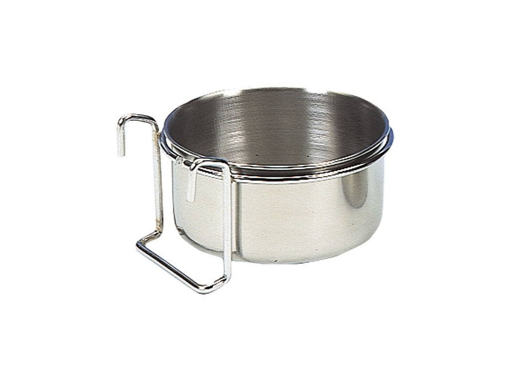 Nobby nerezová miska k zavěšení do klece 8cm 150ml z kategorie Chovatelské potřeby pro ptáky a papoušky > Misky, napaječky pro papoušky > Misky pro papoušky