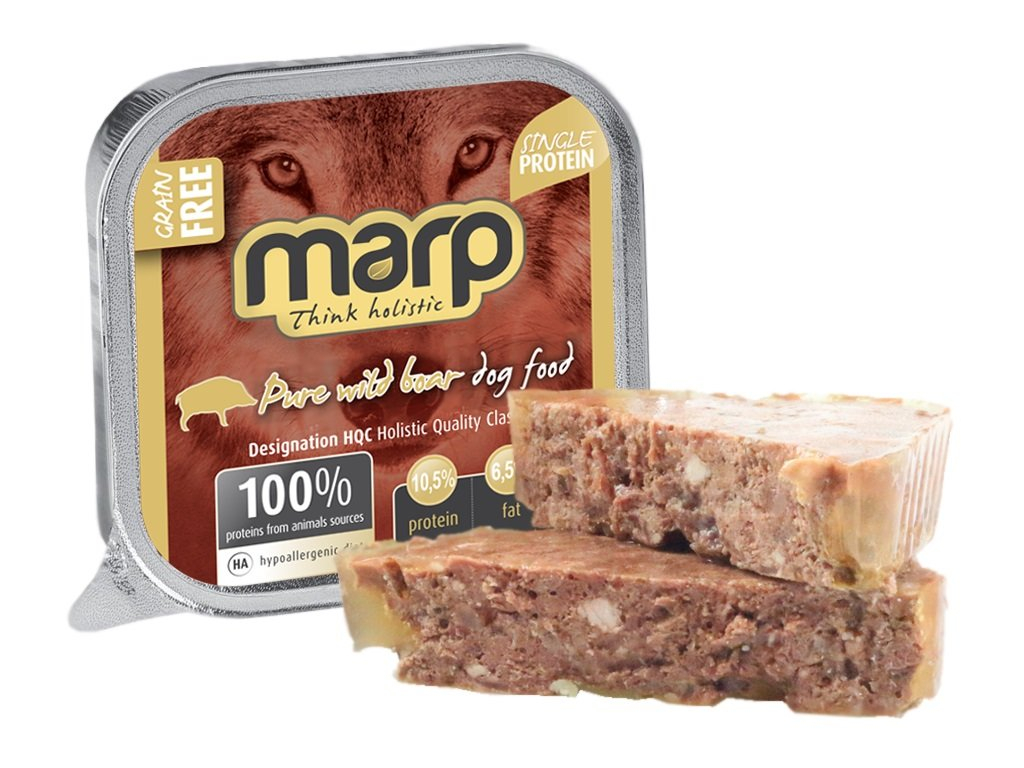 Marp Holistic Dog vanička Pure Wild Boar 100g z kategorie Chovatelské potřeby a krmiva pro psy > Krmiva pro psy > Vaničky, paštiky pro psy