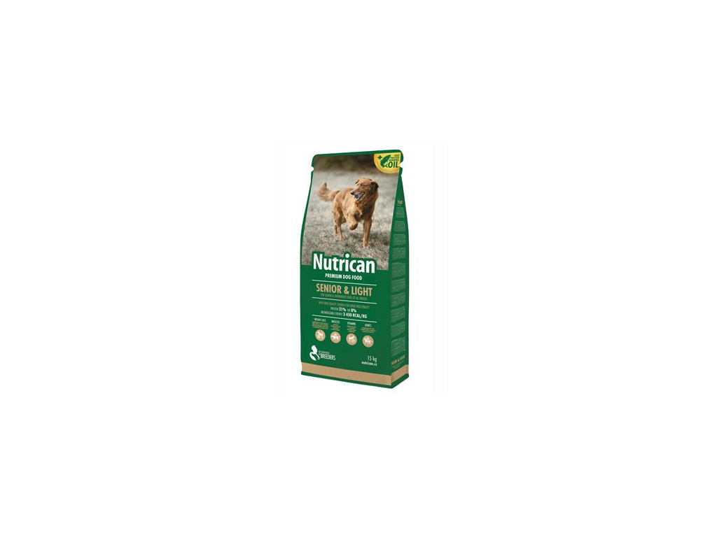NutriCan Senior Light 15kg z kategorie Chovatelské potřeby a krmiva pro psy > Krmiva pro psy > Granule pro psy