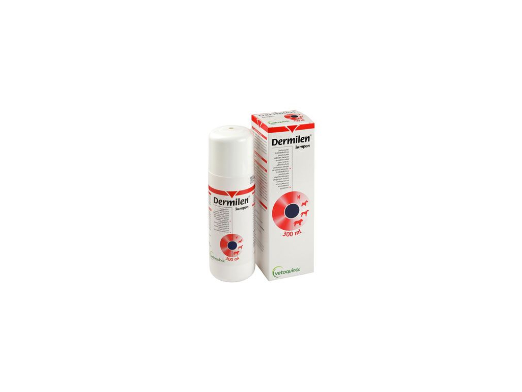 Vétoquinol Dermilen šampon 300ml z kategorie Chovatelské potřeby a krmiva pro psy > Hygiena a kosmetika psa > Šampóny a spreje pro psy