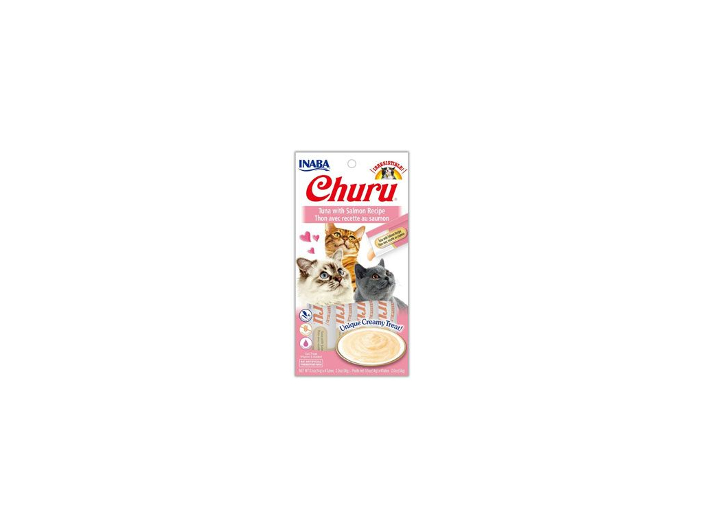Churu Cat Purée Tuna with Salmon 4x14g z kategorie Chovatelské potřeby a krmiva pro kočky > Krmivo a pamlsky pro kočky > Pamlsky pro kočky