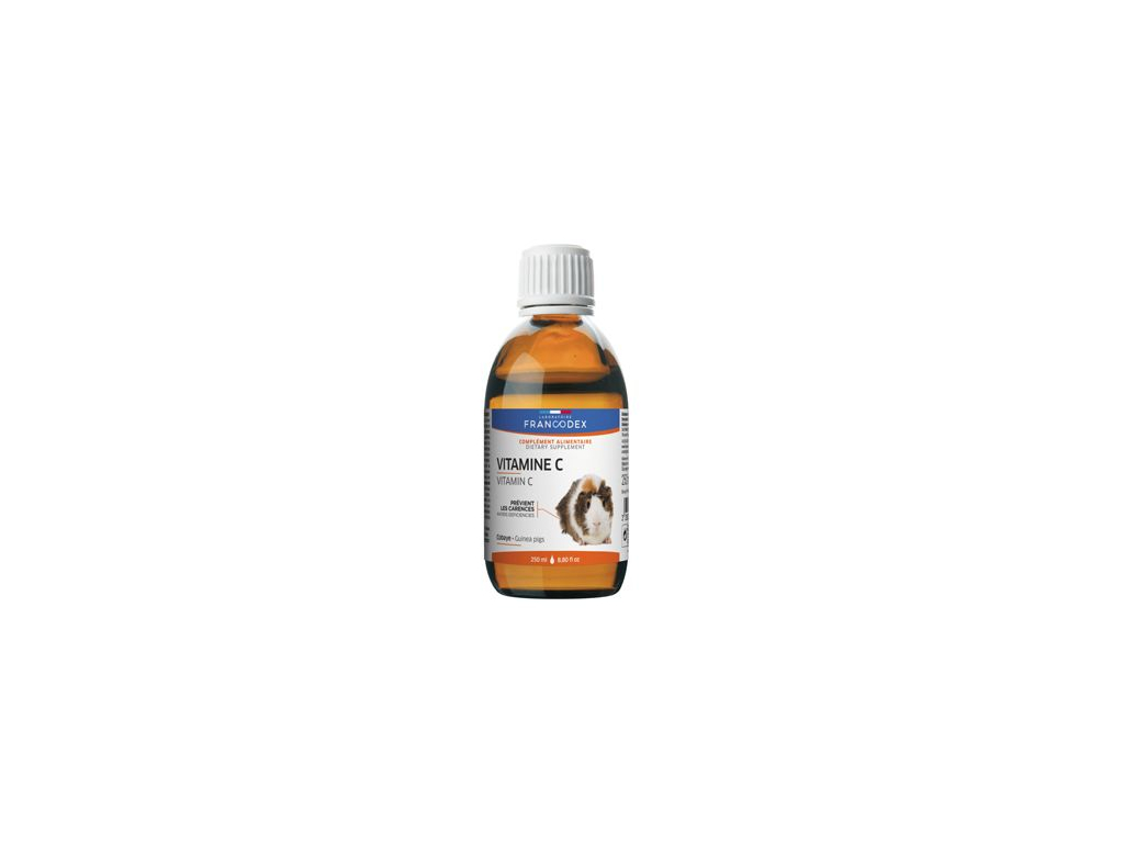 Francodex Vitamín C kapky morče 250ml z kategorie Chovatelské potřeby a krmiva pro hlodavce a malá zvířata > Vitamíny, minerální bloky