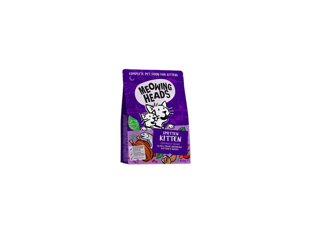 MEOWING HEADS Smitten Kitten 450g z kategorie Chovatelské potřeby a krmiva pro kočky > Krmivo a pamlsky pro kočky > Granule pro kočky