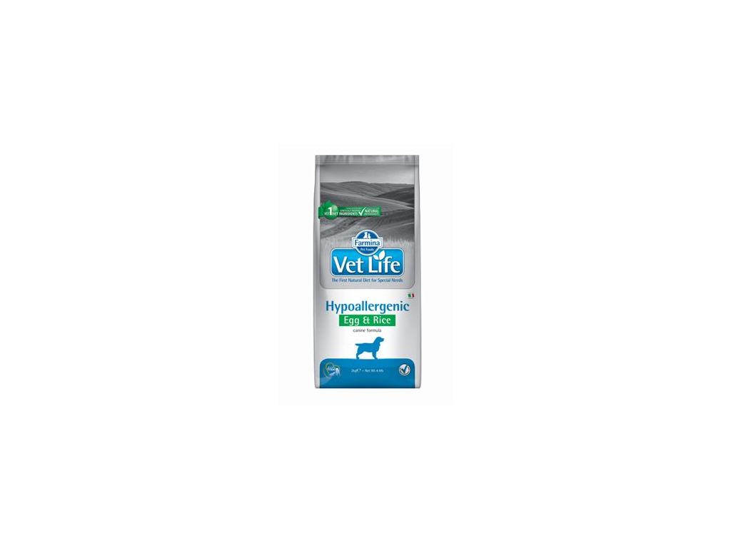 Vet Life Natural DOG Hypo Egg & Rice 2kg z kategorie Chovatelské potřeby a krmiva pro psy > Krmiva pro psy > Veterinární diety pro psy