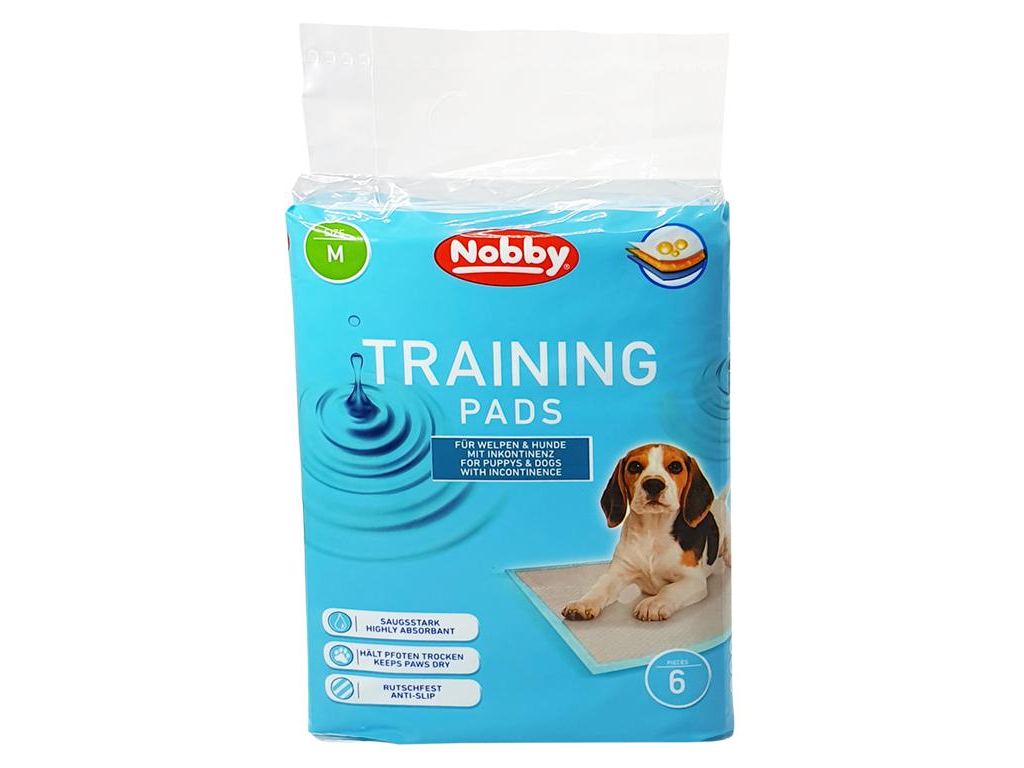 Nobby absorpční podložky M 62x48cm 6ks z kategorie Chovatelské potřeby a krmiva pro psy > Hygiena a kosmetika psa > Toalety a podložky pro psy