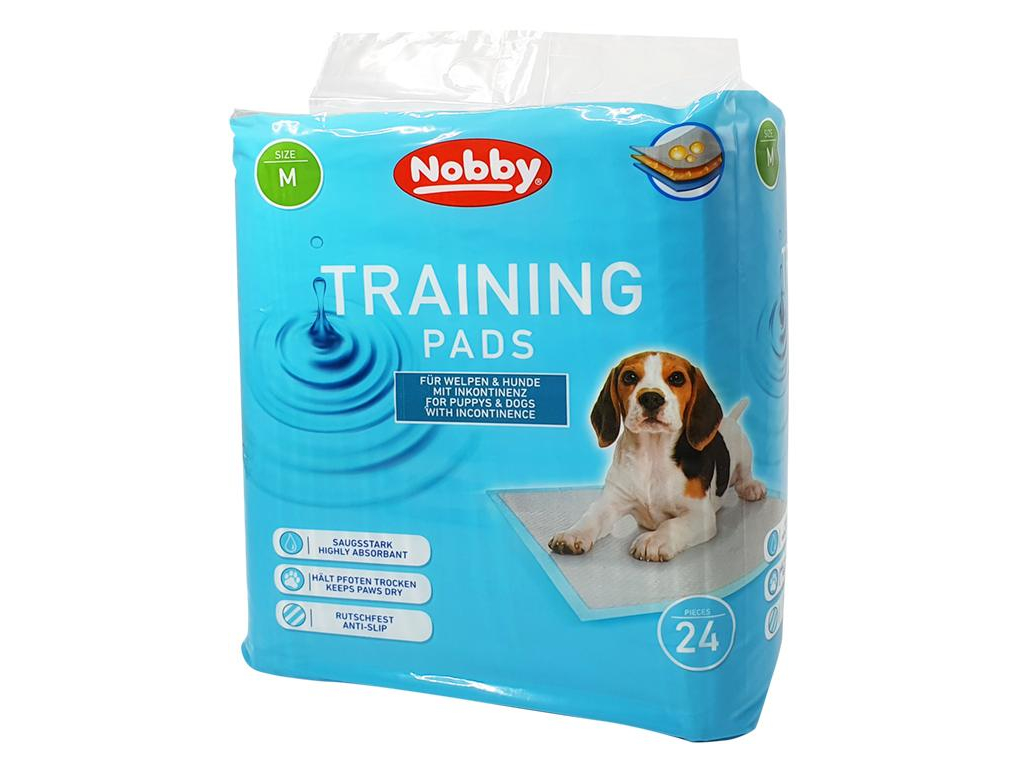 Nobby absorpční podložky M 62x48cm 24ks z kategorie Chovatelské potřeby a krmiva pro psy > Hygiena a kosmetika psa > Toalety a podložky pro psy