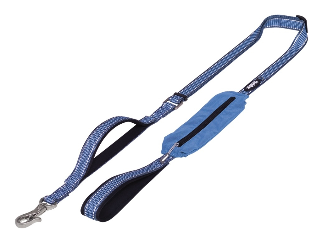 Nobby KALEA vodítko nylon reflexní modrá M-L 140-180cm 20/25mm z kategorie Chovatelské potřeby a krmiva pro psy > Obojky, vodítka a postroje pro psy > Vodítka pro psy > Klasická vodítka pro psy