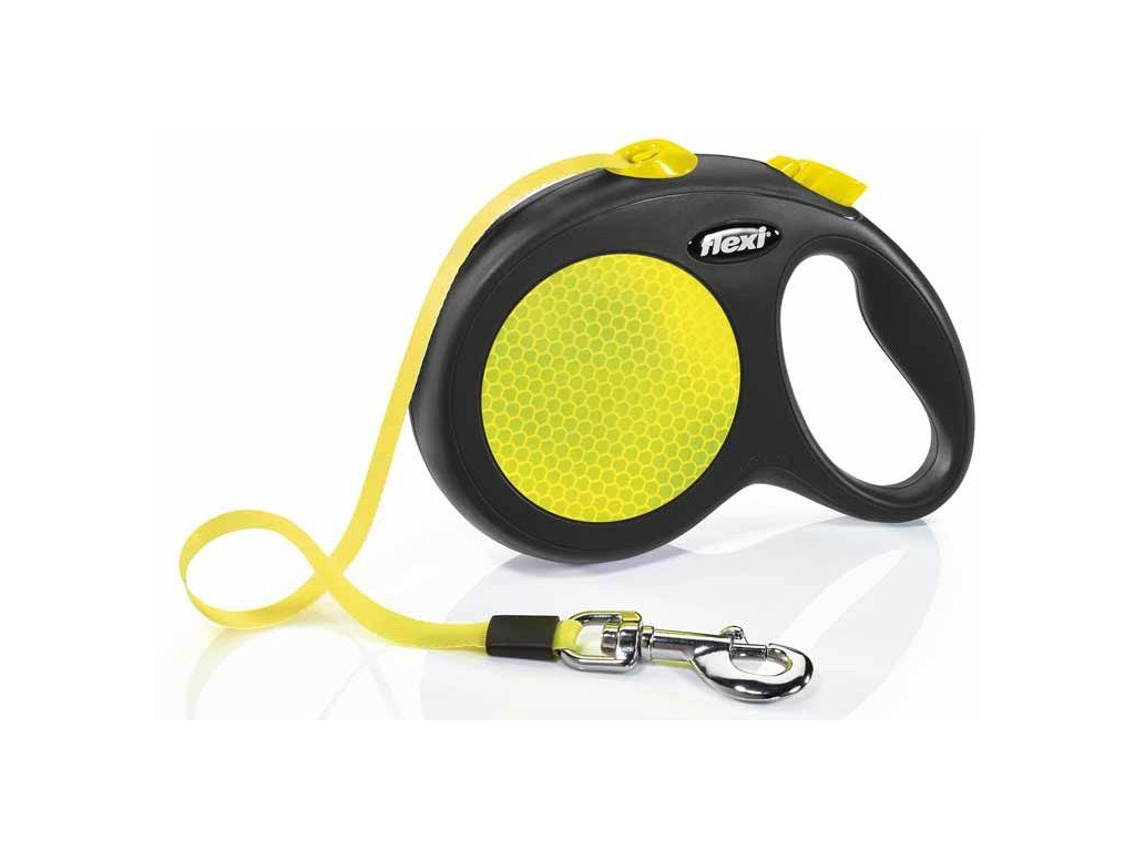 Flexi Neon L páskové vodítko 5m/50kg z kategorie Chovatelské potřeby a krmiva pro psy > Obojky, vodítka a postroje pro psy > Vodítka pro psy > Samonavíjecí vodítka pro psy