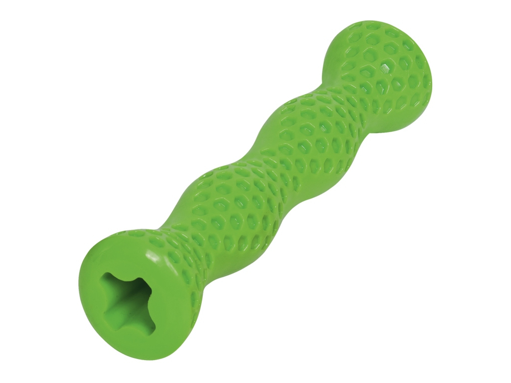 Nobby hračka pro psy termoplastická guma vlnka zelená 22,5cm z kategorie Chovatelské potřeby a krmiva pro psy > Hračky pro psy > Gumové hračky pro psy