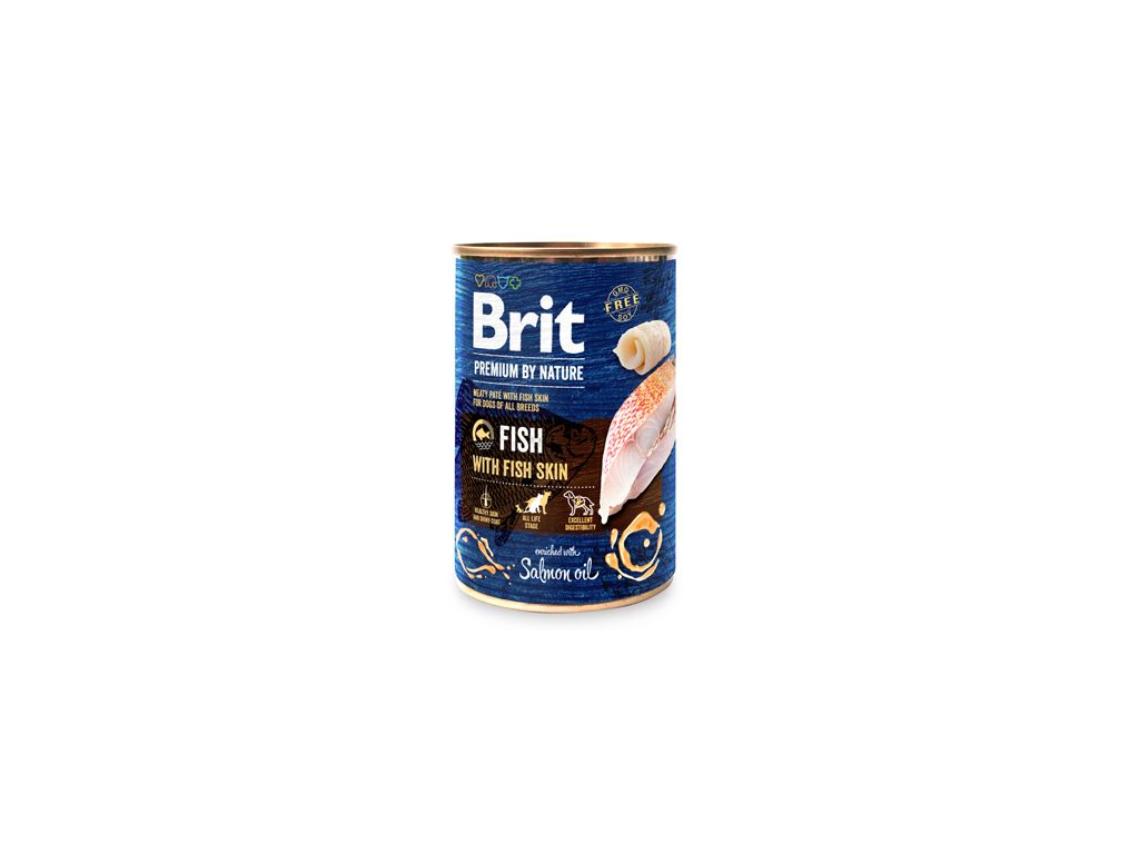 Brit Premium Dog by Nature konzerva Fish & Fish Skin 400g z kategorie Chovatelské potřeby a krmiva pro psy > Krmiva pro psy > Konzervy pro psy
