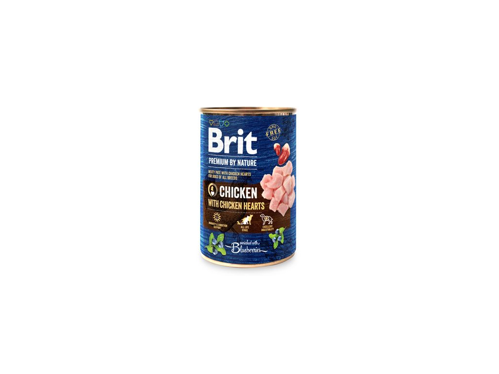 Brit Premium Dog by Nature konzerva Chicken & Hearts 400g z kategorie Chovatelské potřeby a krmiva pro psy > Krmiva pro psy > Konzervy pro psy