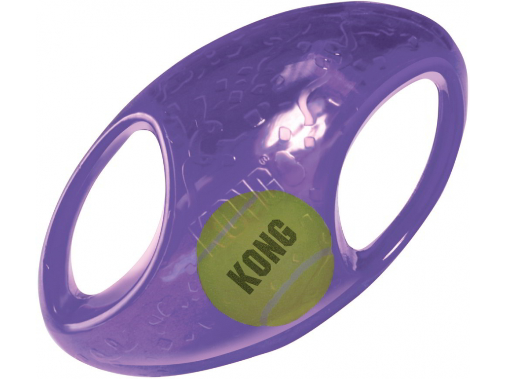 Kong Jumbler hračka pro psy gumový míč rugby M/L 17,5 x 11 cm z kategorie Chovatelské potřeby a krmiva pro psy > Hračky pro psy > Kong hračky pro psy