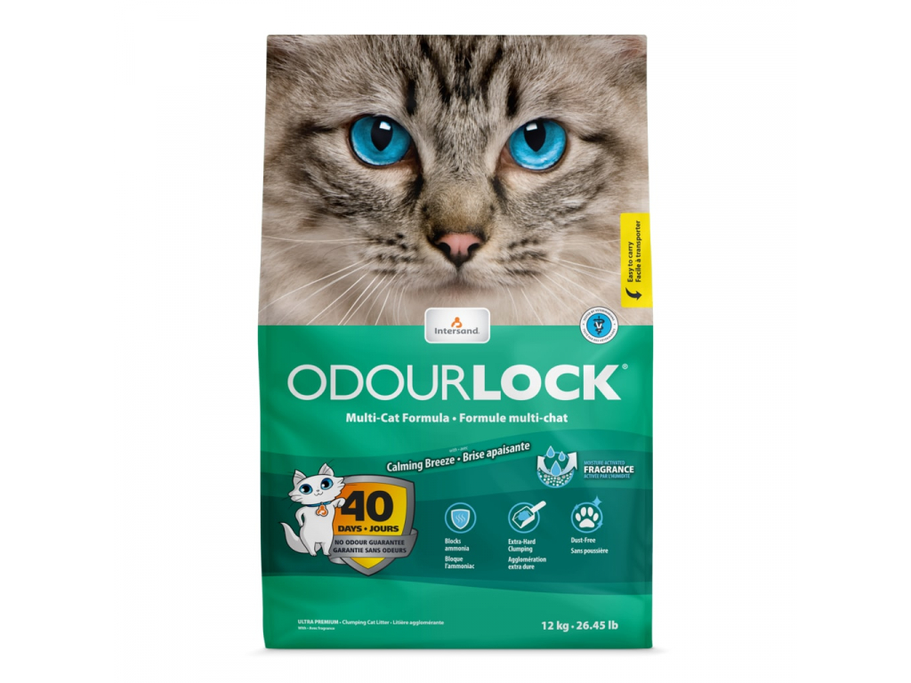 Intersand kočkolit Odour Lock Fresh svěží vůně 12 kg z kategorie Chovatelské potřeby a krmiva pro kočky > Toalety, steliva pro kočky > Steliva kočkolity pro kočky
