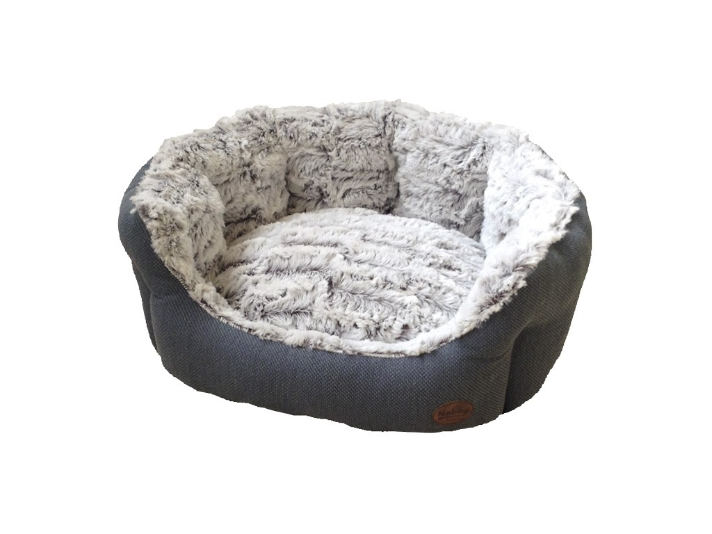 Nobby CACHO luxusní plyšový pelíšek modrý oválný 55x50x21cm z kategorie Chovatelské potřeby a krmiva pro psy > Pelíšky a dvířka pro psy > Pelechy a pohovky pro psy