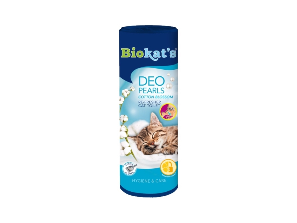 Biokat's Deo Pearls osvěžovač WC Cotton blossom 700 g z kategorie Chovatelské potřeby a krmiva pro kočky > Toalety, steliva pro kočky > Odstraňovače zápachu koček