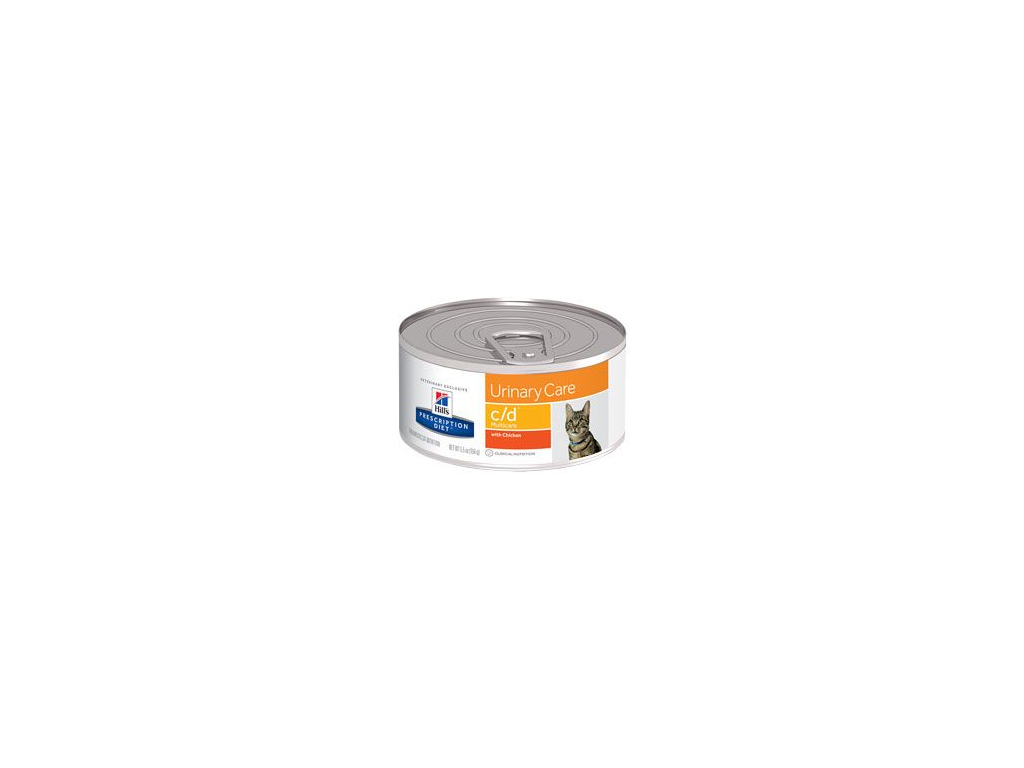 Hill's Feline C/D konzerva MultiCare Minced Chicken 156g z kategorie Chovatelské potřeby a krmiva pro kočky > Krmivo a pamlsky pro kočky > Veterinární diety pro kočky