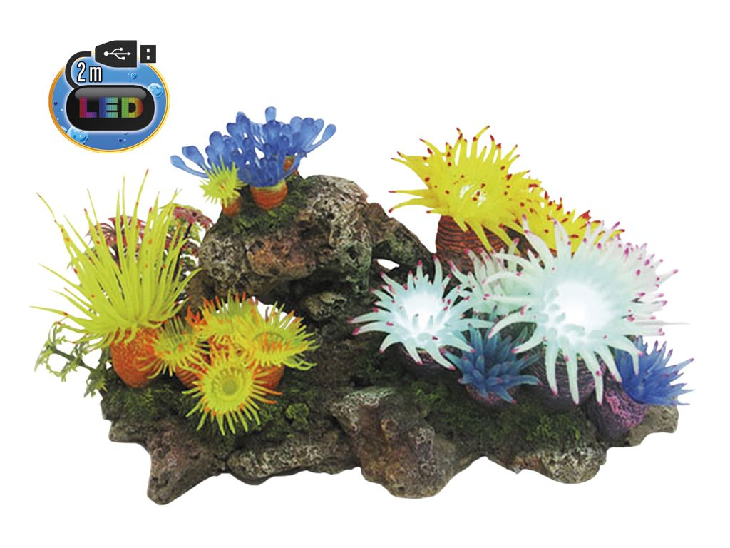 Nobby akvarijní dekorace Aplysina s LED 27,7 x 14,3 x 14 cm z kategorie Akvaristické a teraristické potřeby > Dekorace do akvária > Dekorace s LED osvětlením