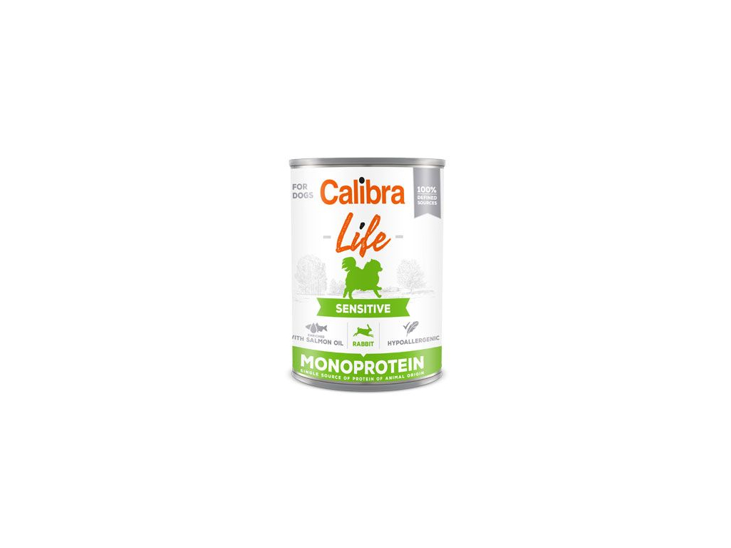 Calibra Dog Life Sensitive Rabbit konzerva králík 400g z kategorie Chovatelské potřeby a krmiva pro psy > Krmiva pro psy > Konzervy pro psy