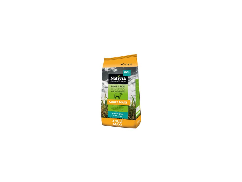 Nativia Dog Adult Maxi Lamb&Rice 15kg z kategorie Chovatelské potřeby a krmiva pro psy > Krmiva pro psy > Granule pro psy