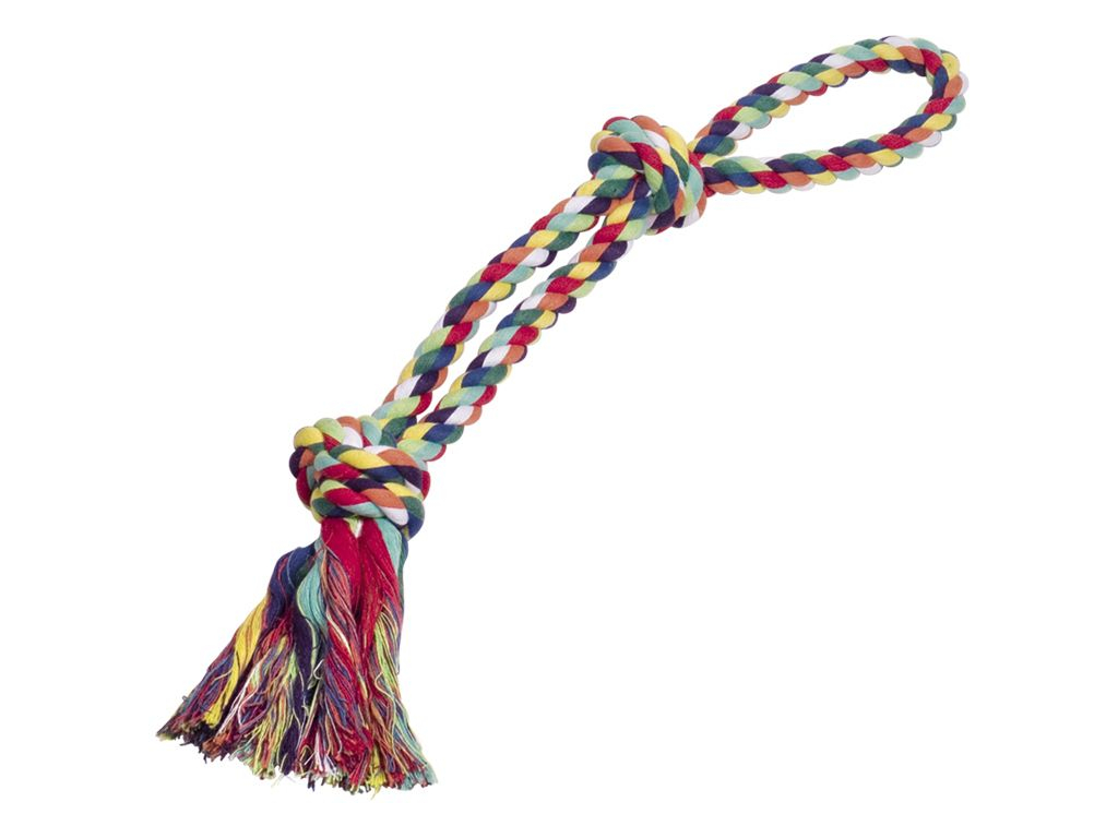 Nobby hračka pro psy lano barevné bavlna 320g 55cm z kategorie Chovatelské potřeby a krmiva pro psy > Hračky pro psy > Lanové hračky pro psy