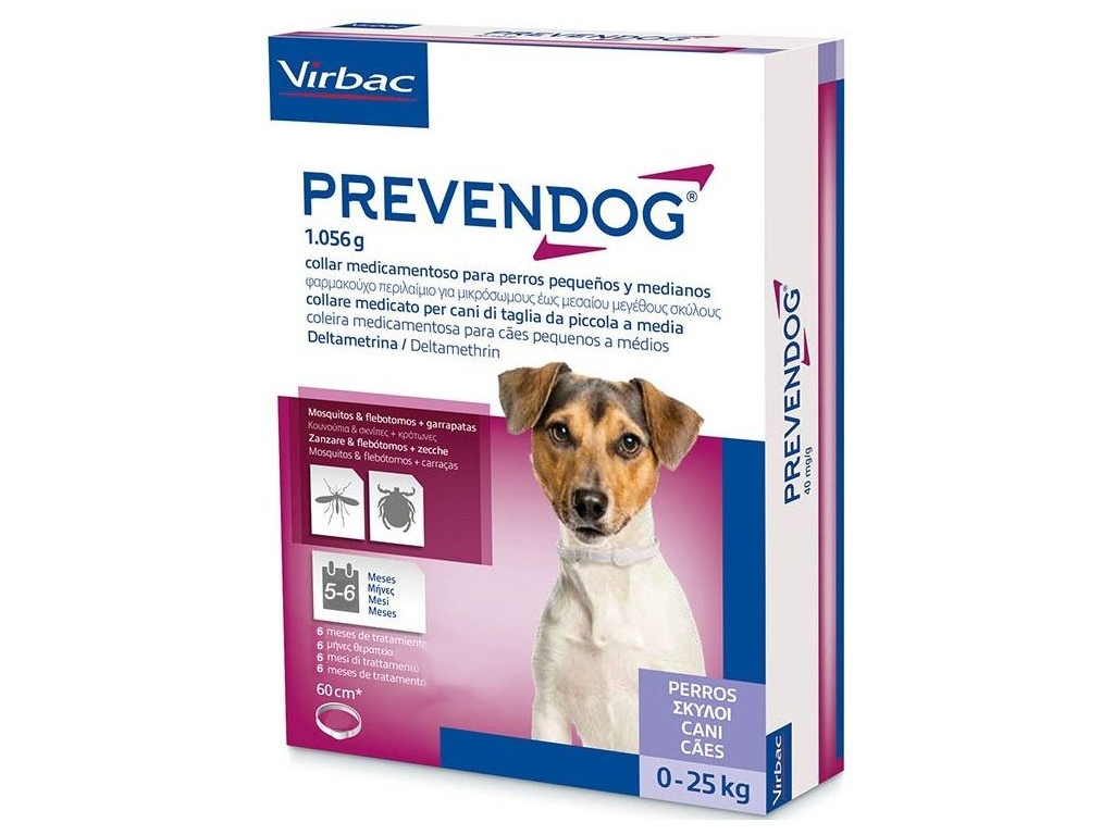 Prevendog 1,056g medikovaný obojek pro malé a střední psy 60cm 2ks z kategorie Chovatelské potřeby a krmiva pro psy > Antiparazitika pro psy > Antiparazitní obojky pro psy
