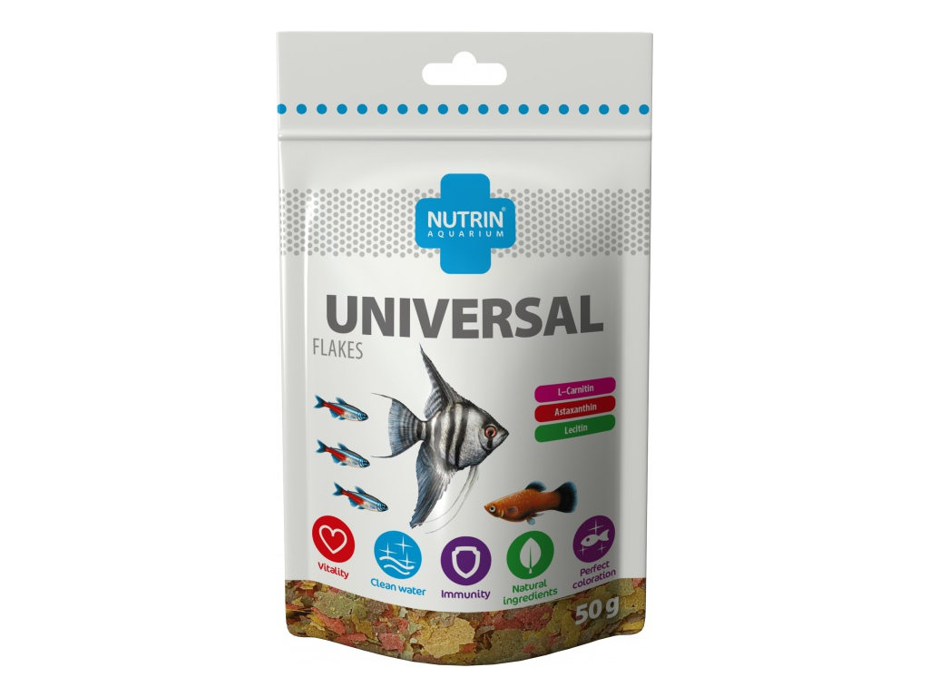 Nutrin Aquarium Universal Flakes 50g z kategorie Akvaristické a teraristické potřeby > Krmiva > Akvarijní rybičky