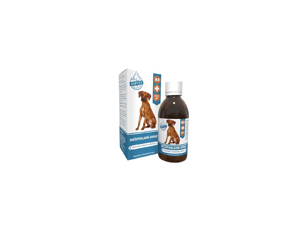 TOPVET Močopohlavní aparát sirup pro psy 200ml z kategorie Chovatelské potřeby a krmiva pro psy > Vitamíny a léčiva pro psy > Ledviny a močové cesty u psů
