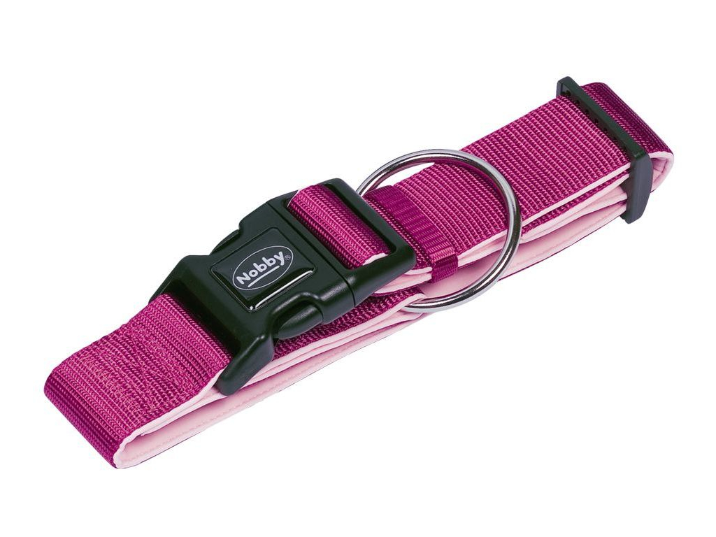 Nobby CLASSIC PRENO extra široký obojek neoprén malina L-XL 40-55cm z kategorie Chovatelské potřeby a krmiva pro psy > Obojky, vodítka a postroje pro psy > Obojky pro psy