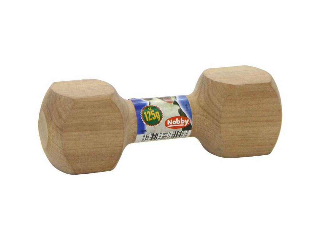 Nobby aportovací činka dřevěná 125g z kategorie Chovatelské potřeby a krmiva pro psy > Hračky pro psy > Aportovací hračky pro psy > Činky, pešek pro psy