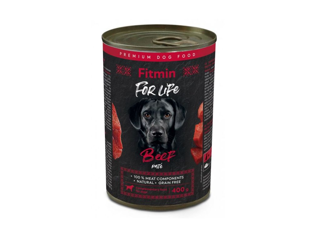 Fitmin For Life hovězí konzerva pro psy 400g z kategorie Chovatelské potřeby a krmiva pro psy > Krmiva pro psy > Konzervy pro psy