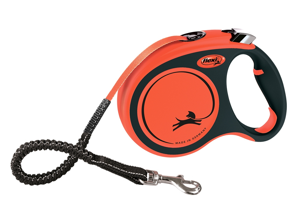 Flexi XTREME vodítko pásek L 5m/65kg oranžová z kategorie Chovatelské potřeby a krmiva pro psy > Obojky, vodítka a postroje pro psy > Vodítka pro psy > Samonavíjecí vodítka pro psy