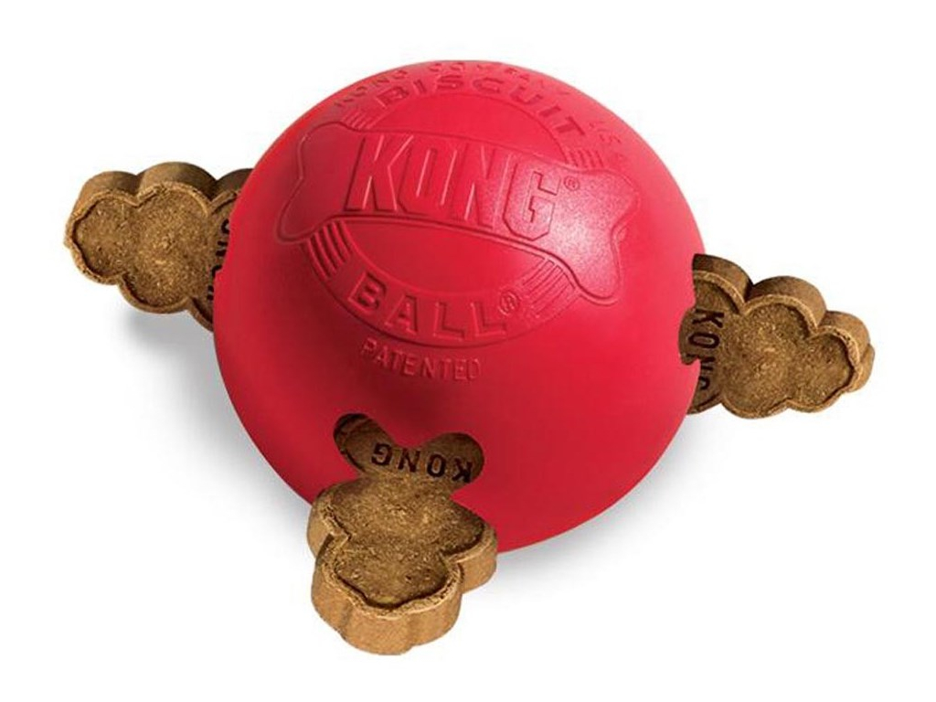 Kong Biscuit Ball Large gumová plnící hračka 10cm z kategorie Chovatelské potřeby a krmiva pro psy > Hračky pro psy > Kong hračky pro psy