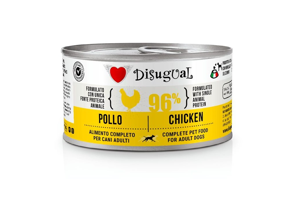 Disugual Dog Single Protein Kuře konzerva 150g z kategorie Chovatelské potřeby a krmiva pro psy > Krmiva pro psy > Konzervy pro psy