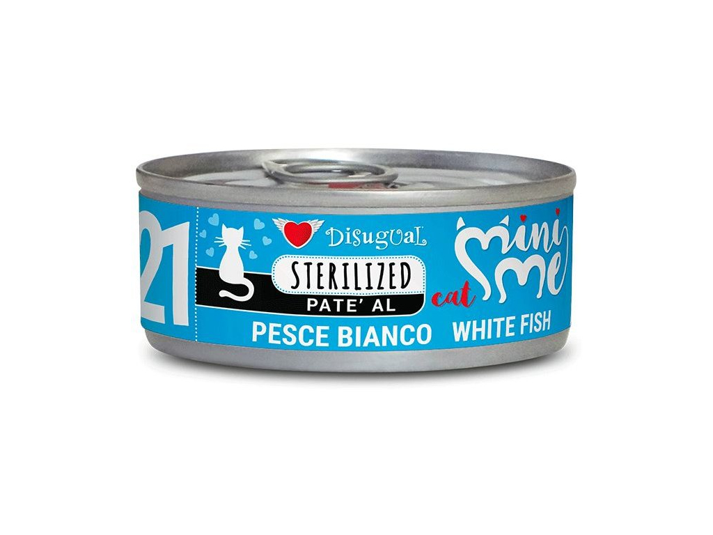 Disugual Cat Mini Me 21 Sterilized konzerva bílá ryba 85g z kategorie Chovatelské potřeby a krmiva pro kočky > Krmivo a pamlsky pro kočky > Konzervy pro kočky
