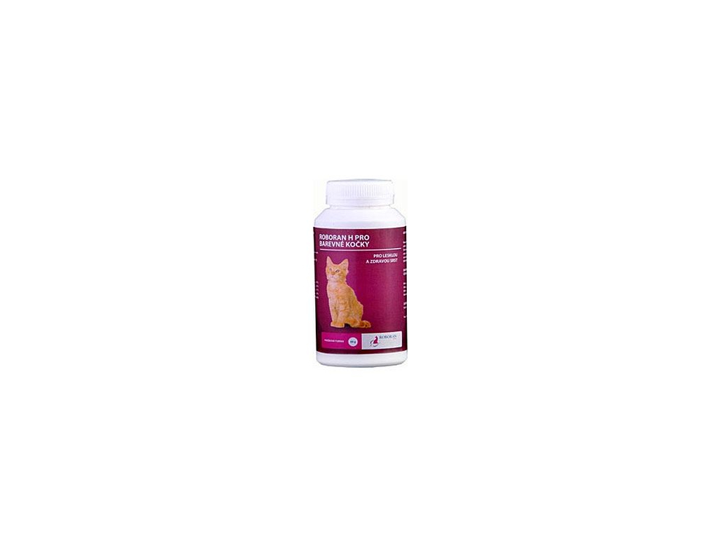 Roboran H pro barevné kočky 60g z kategorie Chovatelské potřeby a krmiva pro kočky > Vitamíny a léčiva pro kočky > Péče o srst, kůži a tlapky koček