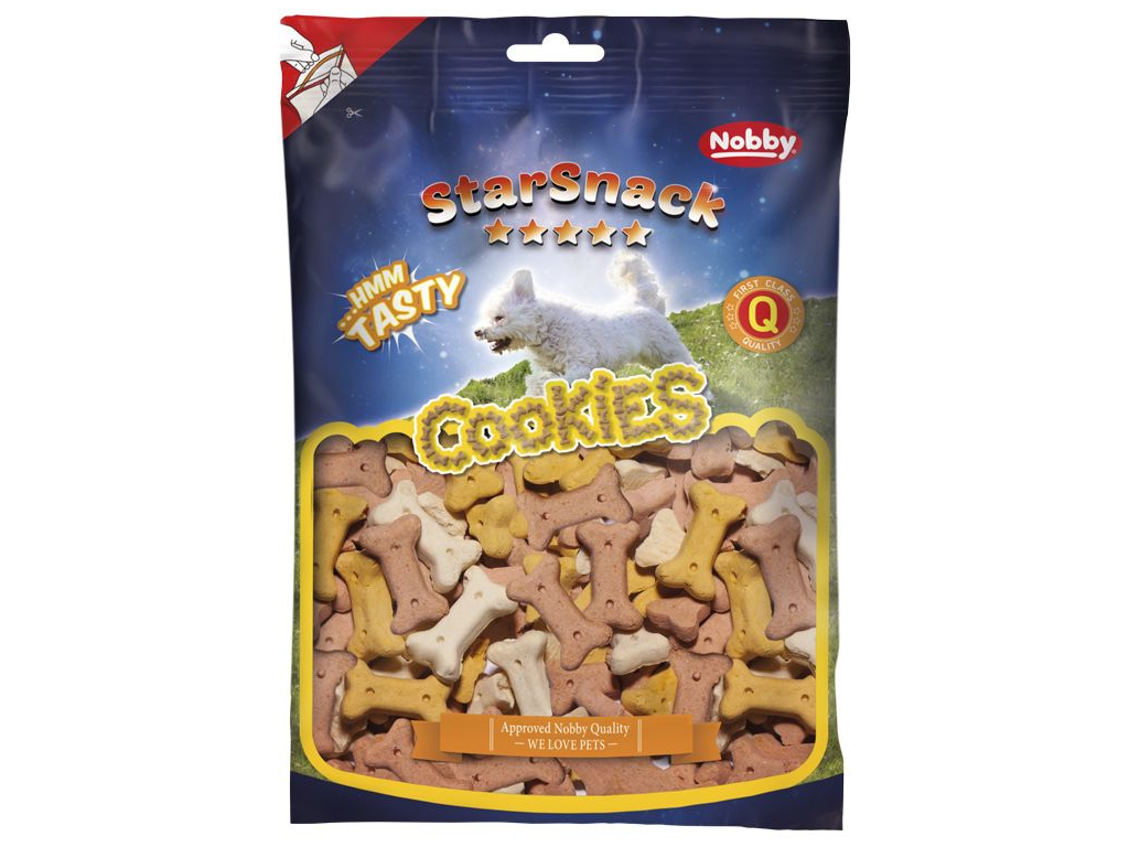 Nobby StarSnack Cookies Bones pečené kostičky 500g z kategorie Chovatelské potřeby a krmiva pro psy > Pamlsky pro psy > Piškoty, sušenky pro psy
