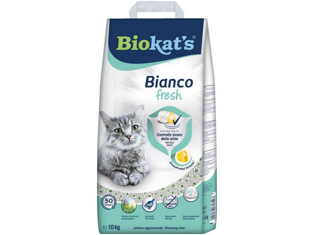 Biokats Bianco Fresh Control kočkolit 5kg z kategorie Chovatelské potřeby a krmiva pro kočky > Toalety, steliva pro kočky > Steliva kočkolity pro kočky