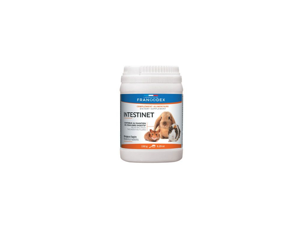 Francodex INTESTINET pro hlodavce a králíky 150g z kategorie Chovatelské potřeby a krmiva pro hlodavce a malá zvířata > Vitamíny, minerální bloky