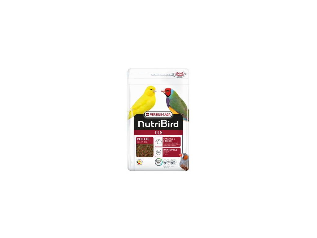 Versele-Laga Nutribird C15 pro kanáry a exoty 1kg z kategorie Chovatelské potřeby pro ptáky a papoušky > Krmivo pro papoušky