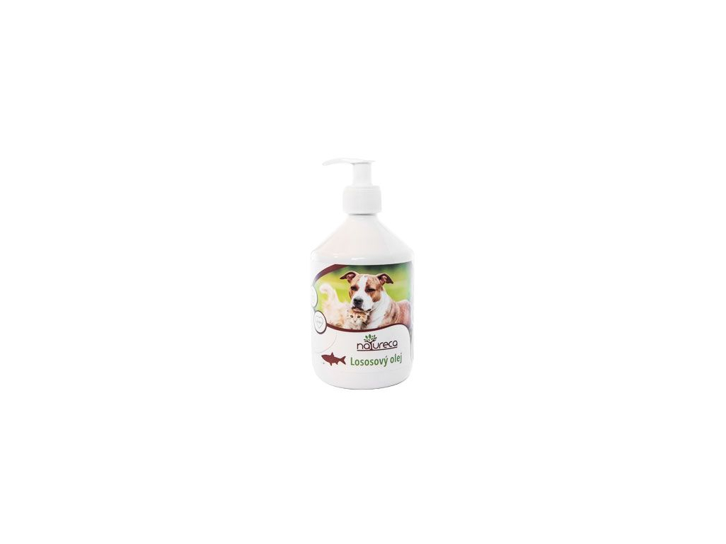 NATURECA Lososový olej 100% pro psy a kočky 250ml z kategorie Chovatelské potřeby a krmiva pro kočky > Vitamíny a léčiva pro kočky > Péče o srst, kůži a tlapky koček