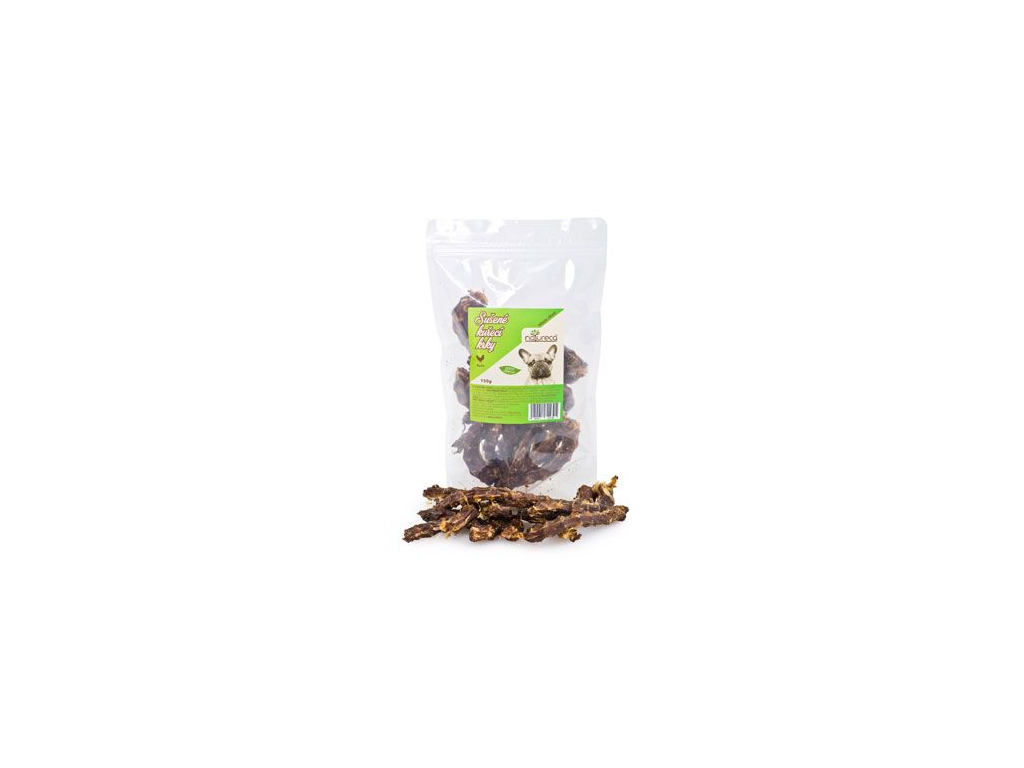 NATURECA Kuřecí krky sušené pochoutka pro psy 150g z kategorie Chovatelské potřeby a krmiva pro psy > Pamlsky pro psy > Sušené vnitřnosti, kosti pro psy