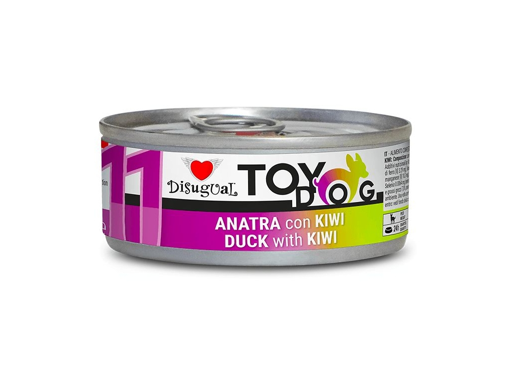 Disugual TOYDOG 11 Single Protein konzerva kachna s kiwi 85g z kategorie Chovatelské potřeby a krmiva pro psy > Krmiva pro psy > Konzervy pro psy