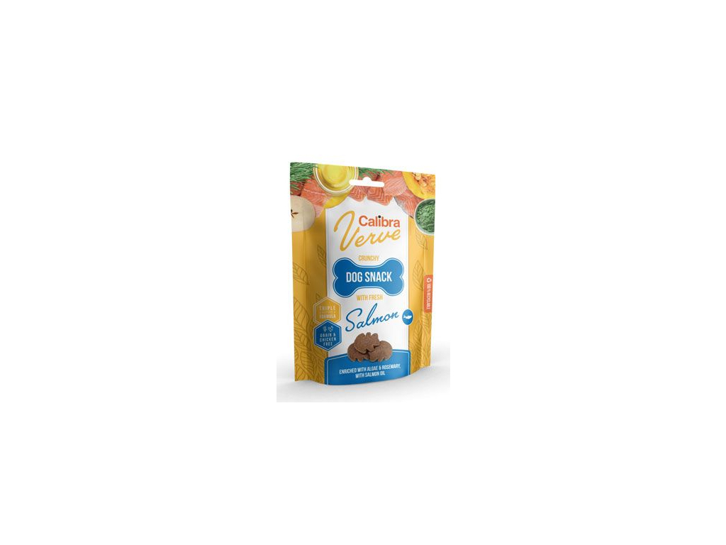 Calibra Dog Verve Crunchy Snack Fresh Salmon 150g z kategorie Chovatelské potřeby a krmiva pro psy > Pamlsky pro psy > Piškoty, sušenky pro psy