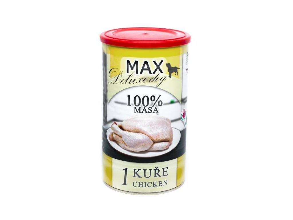 Max Deluxe Dog 1 kuře 1200g z kategorie Chovatelské potřeby a krmiva pro psy > Krmiva pro psy > Konzervy pro psy