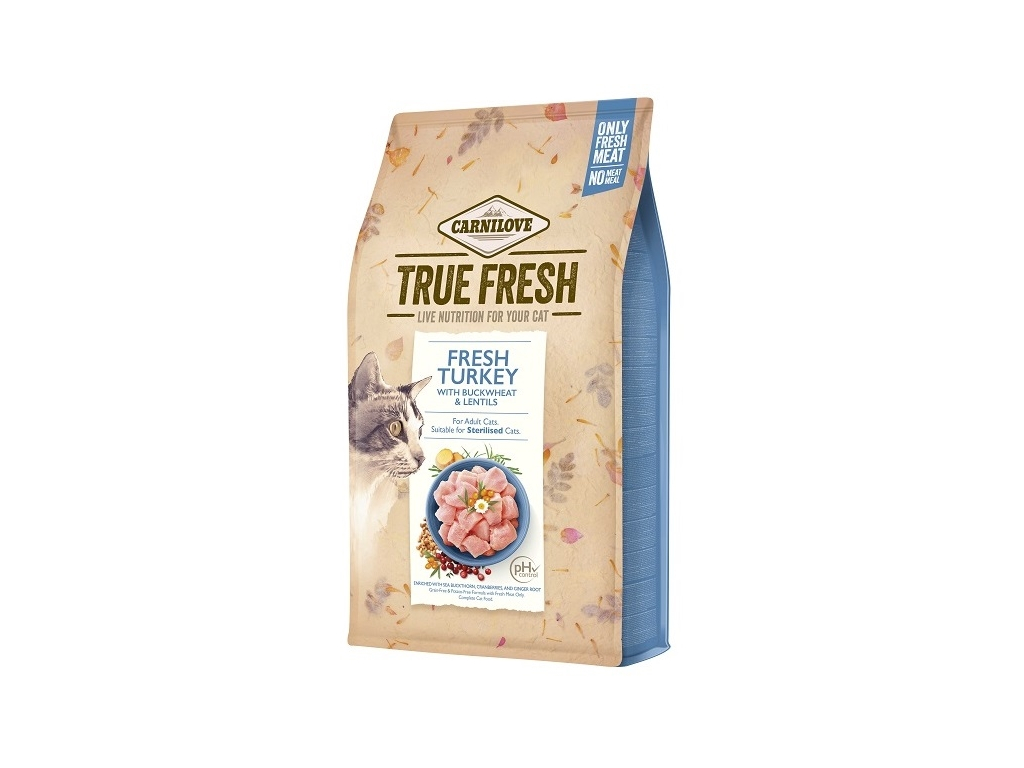 Carnilove Cat True Fresh Turkey 340g z kategorie Chovatelské potřeby a krmiva pro kočky > Krmivo a pamlsky pro kočky > Granule pro kočky