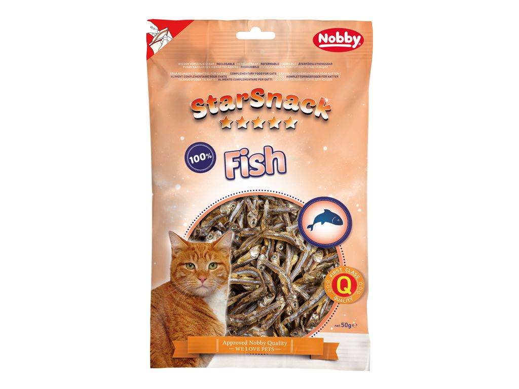 Nobby StarSnack Cat sušené rybičky ančovičky 85g z kategorie Chovatelské potřeby a krmiva pro kočky > Krmivo a pamlsky pro kočky > Pamlsky pro kočky