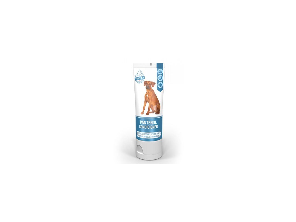 Pantenol kondicionér pro psy TOPVET 200ml z kategorie Chovatelské potřeby a krmiva pro psy > Hygiena a kosmetika psa > Šampóny a spreje pro psy