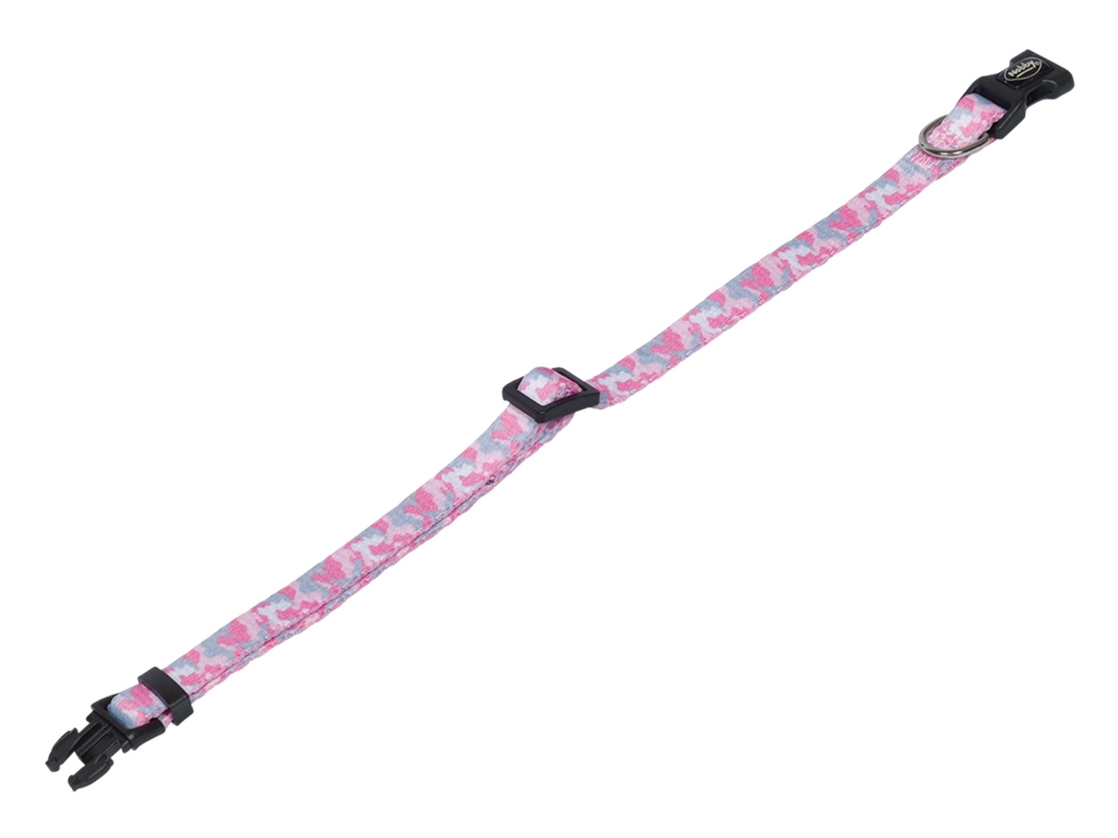 Nobby obojek maskáčový CAMOUFLAGE 20-35 cm růžová z kategorie Chovatelské potřeby a krmiva pro psy > Obojky, vodítka a postroje pro psy > Obojky pro psy