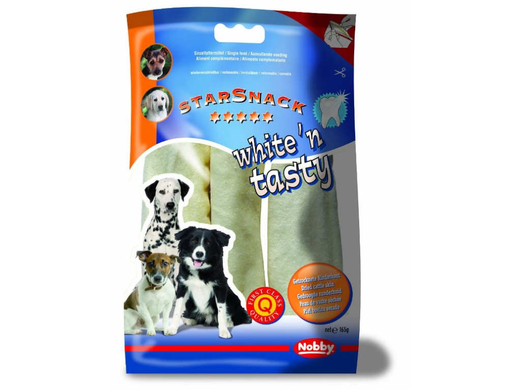 Nobby StarSnack White'n Tasty pamlsek rolka 15cm 3ks z kategorie Chovatelské potřeby a krmiva pro psy > Pamlsky pro psy > Bílé kosti pro psy